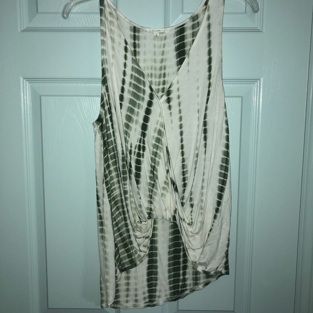 Tie dye high low tank top
